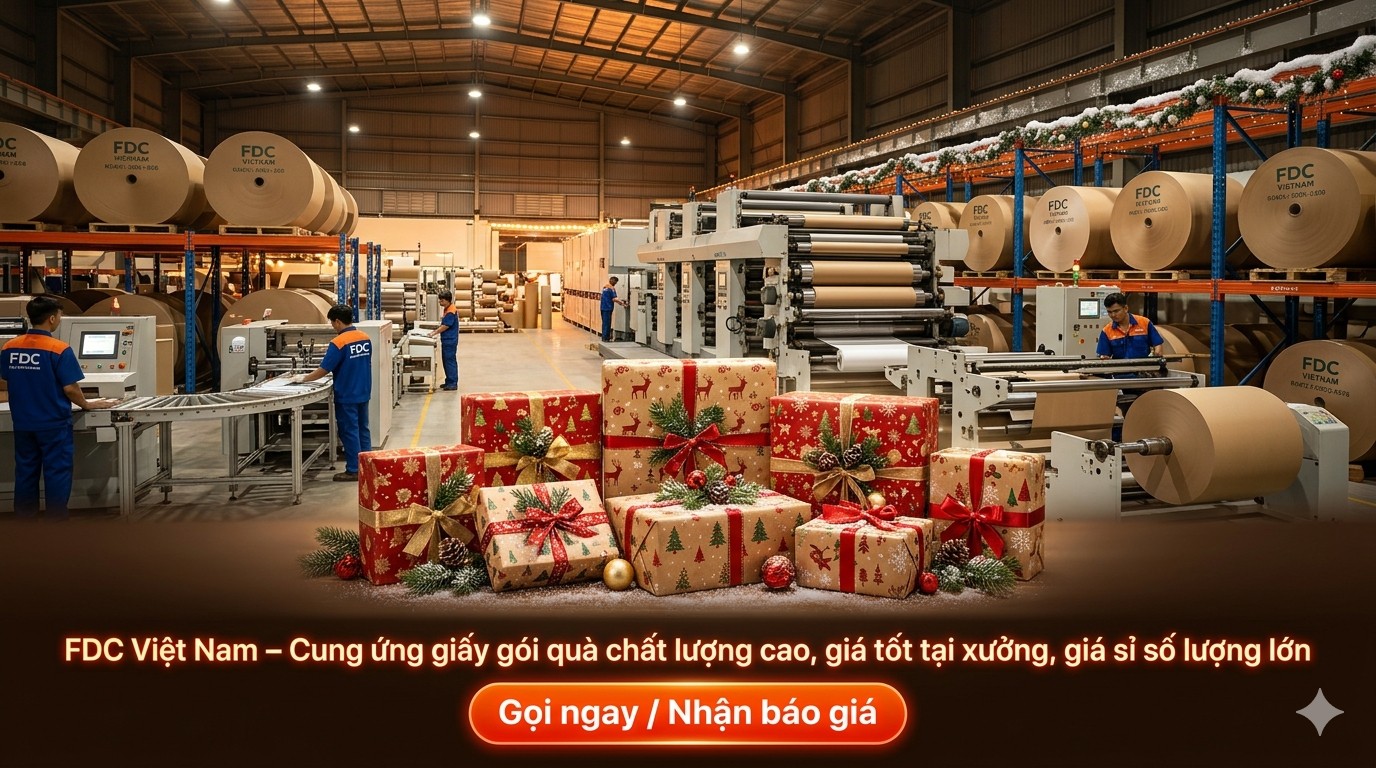 Giấy gói quà noel