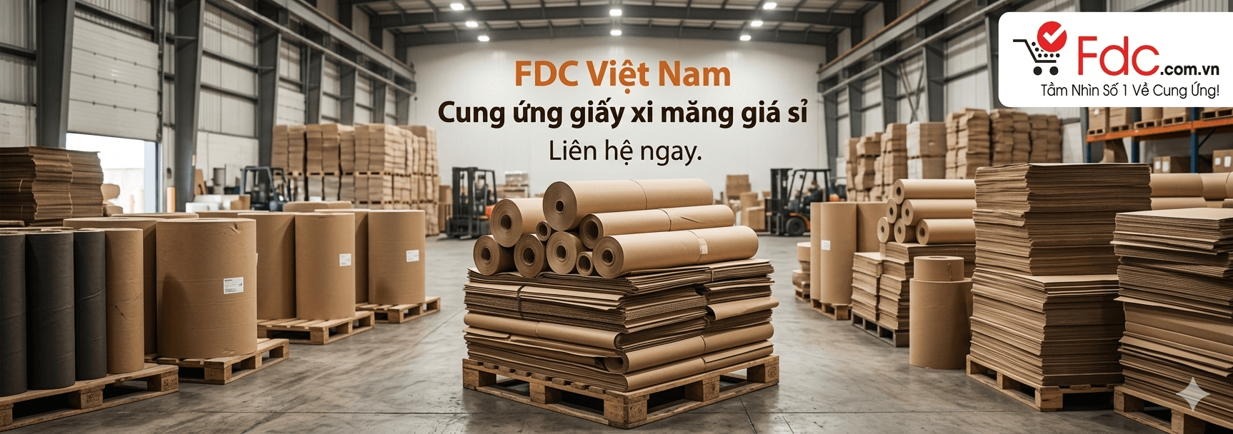 Kho giấy xi măng của FDC Việt nam